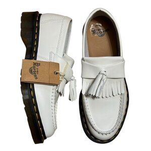 Dr. Martens Sz 38 US 7 Womens Adrian Loafers Off White Smooth Leather Shoes New